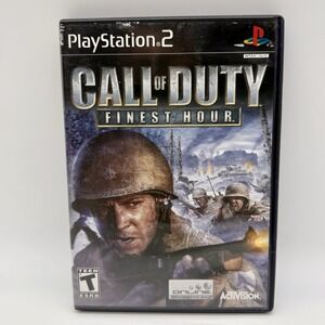 Call of Duty: Finest Hour (Sony PlayStation 2, 2004) PS2 Game Case Manual Tested